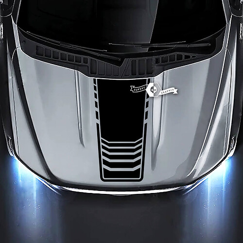 Techno Style Streifen Motorhaubenaufkleber für Musclecar Truck XLT STX