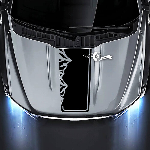 Ford F-150 XL XLT STX LARIAT Hood Trim Mountains Graphics Decals Sticker

