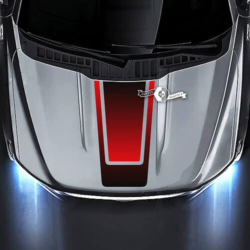 Gradient-Streifen-Kontur-Hauben-Vinylaufkleber für Musclecar-Truck 2015-2020