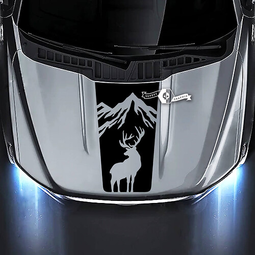 Reh & Berge Streifen Motorhauben Vinyl-Aufkleber Sticker für Musclecar Truck 2015-2020