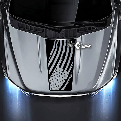 Ford F-150 XL XLT STX LARIAT Hood Flag USA Graphics Decals Sticker
