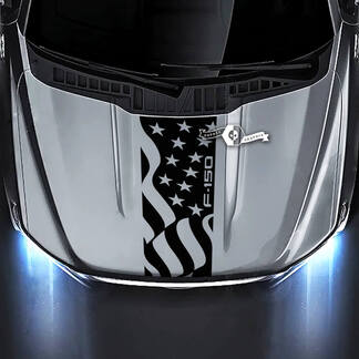 Ford F-150 XL XLT STX LARIAT Hood Flag USA Graphics Decals Sticker
