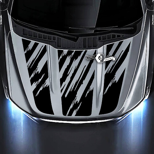 Triple Distressed Stripes Motorhauben Vinyl-Aufkleber-Set für Musclecar Truck XLT STX