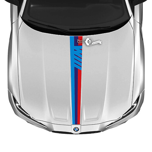 M Performance Dreifaches Motorhauben-Vinyl-Aufkleber für BMW M4 M3 G80 G82 G83 2021+