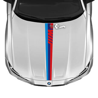 2021+ BMW M4 M3 G80 G82 G83 M Performance Hood M Color Logo Center Vinyl Aufkleber Aufkleber
