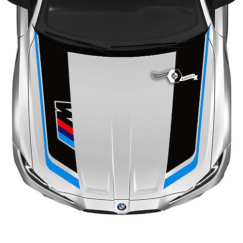 M-Style Motorhauben-Streifen Vinyl-Aufkleber-Kit für 2021+ BMW M3 M4 G80 G82 G83