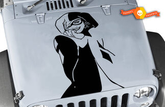 Jeep Hood Harley Quinn Hood Graphic Vinyl Aufkleber Sticker Hood passt zu jedem Auto
