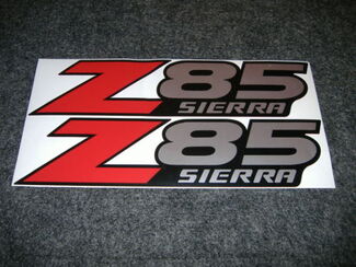 2 GMC Z85 Sierra Factory Decals Aufkleber Rot Lr