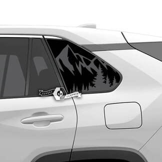 Paar Toyota Rav4 Seitenfenster Mountain Forest Vinyl Aufkleber Aufkleber
