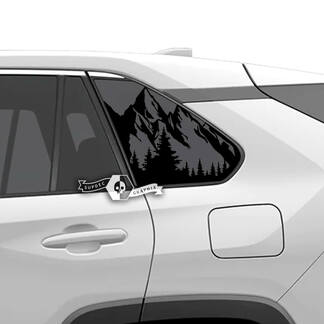 Paar Toyota Rav4 Seitenfenster Mountain Forest Vinyl Aufkleber Aufkleber

