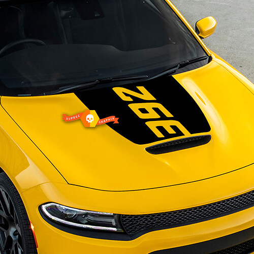 392 Solid Hood Blackout — Vinylaufkleber (Motorhaube) für Dodge Charger