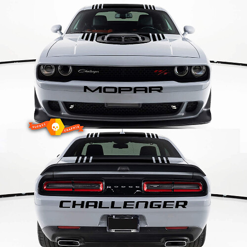 Mopar Challenger Front- & Heckstoßstangen-Vinylaufkleberset für Dodge Challenger