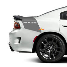 Custom Text Heckseiten-Streifen Vinyl-Aufkleber-Kit für Dodge Charger_2