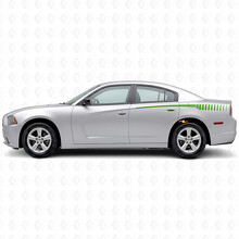 Strobe Style Streifen Seitenwand Vinyl Aufkleber Sticker für Dodge Charger 2011-2014_3