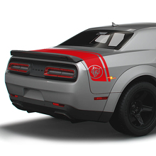 Wildcat Style Heckkoffer Doppelstreifen Vinylaufkleber für Dodge Challenger_3