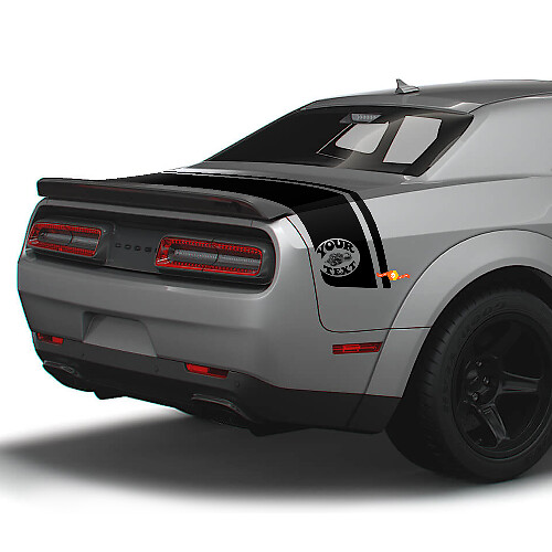 Individueller Text & Super Bee Kofferraum Heck Dual-Streifen Vinylaufkleber für Dodge Challenger