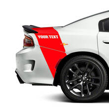 Individuelle Text- Vinylaufkleber für Heckstreifen am Heck des Dodge Charger_2