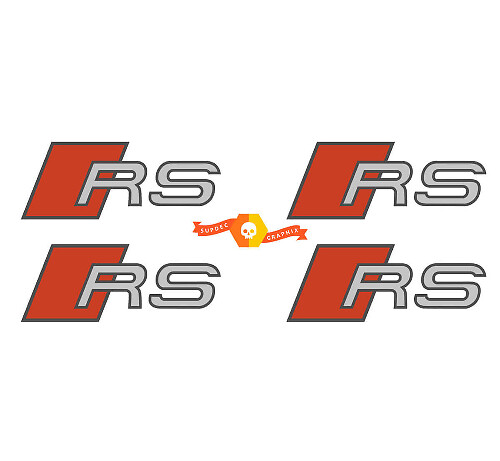 RS Bremszangen Vinyl-Aufkleberset für Audi Fahrzeuge