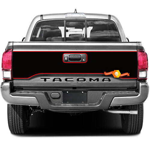 Tacoma Bed Trunk Tailgate Rote Streifen Vinyl Aufkleber Aufkleber Kit für Toyota Tacoma 2 Farben
