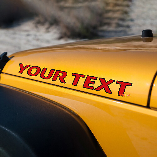 Individuelle OutLine-Buchstaben Vinyl-Aufkleber für Jeep Wrangler