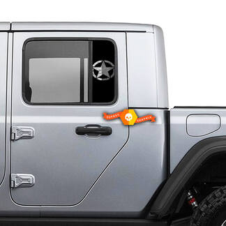 Paar Jeep Fenster Army Star Destroyed Gladiator Wrangler Türen Vinyl Aufkleber Aufkleber
