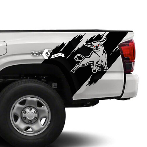 Paar Toyota Tacoma SR5 Bed Side Mud Splash Destroyed Vinyl Aufkleber Grafikaufkleber
