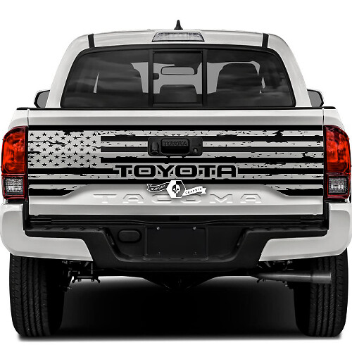 Zerstörte USA-Flaggen-Heckklappen-Vinylfolie Aufkleber für Toyota Tacoma