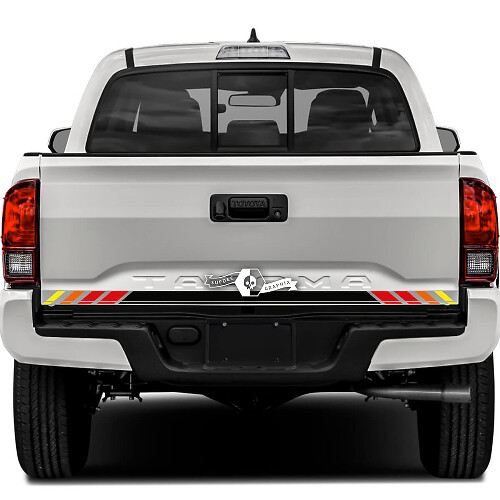 Old School Sunset Heckklappen-Streifen Vinylaufkleber für Toyota Tacoma