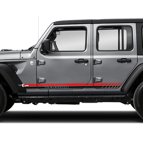 2 Jeep Wrangler Unlimited Doors Fender Side Logo Stripe 2 Colors Vinyl Sticker DecalVehicle Parts & Accessories, Car Tuning & Styling, Body & Exterior Styling!

