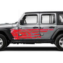 Tür Aufkleber mit verwittertem US-Flaggen-Spritzmuster für Jeep Wrangler Unlimited JK 3