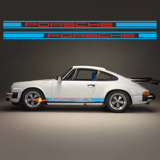 1979 Porsche 911 SC Two Tone Classic Side Stripes Logo Aufkleber Singer Style
