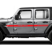 Individueller Text Türen Kotflügel Seitenstreifen Vinyl Aufkleber Decal für Jeep Wrangler Unlimited 3