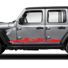 Mountains Custom Text Türseitenstreifen Vinylaufkleber Decal für Jeep Wrangler 3