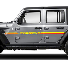 Accent-Linien Türseitendekor individuelles Text-Vinylaufkleber für Jeep Wrangler 2