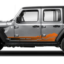 Mountains Türen Seitenstreifen Vinylaufkleber Verlauf für Jeep Wrangler_2