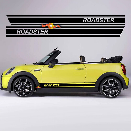 2X Mini Cooper Graphics Strip Roadster Symbol Car Racing Vinyl Aufkleber Aufkleber
