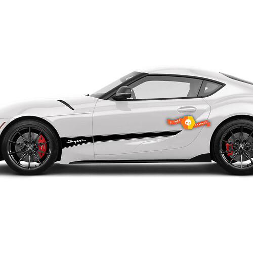 Toyota Supra MKV A90 A91 Türen Seitenstreifen Grafikaufkleber Aufkleber
