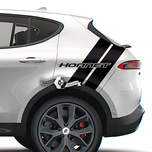 Doppelte hintere Seitliche Streifen Vinylaufkleber für Dodge Hornet RT GT
