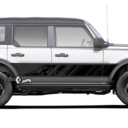 Paar Berge Style Rocker Panel Seitenaufkleber Aufkleber für Ford Bronco
