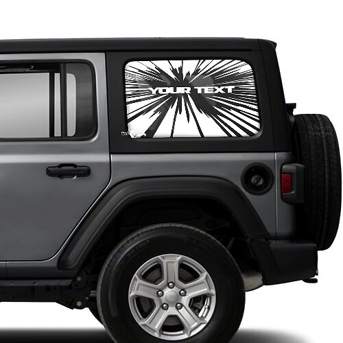 Paar Jeep Wrangler Unlimited Doors Window Side Explosion Vinyl Sticker Aufkleber
