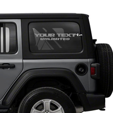 Topographische Kartenseiten-Vinylaufkleber Decal Individueller Text für Jeep Wrangler 2