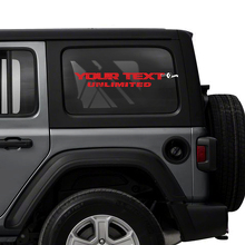 Topographische Kartenseiten-Vinylaufkleber Decal Individueller Text für Jeep Wrangler 3