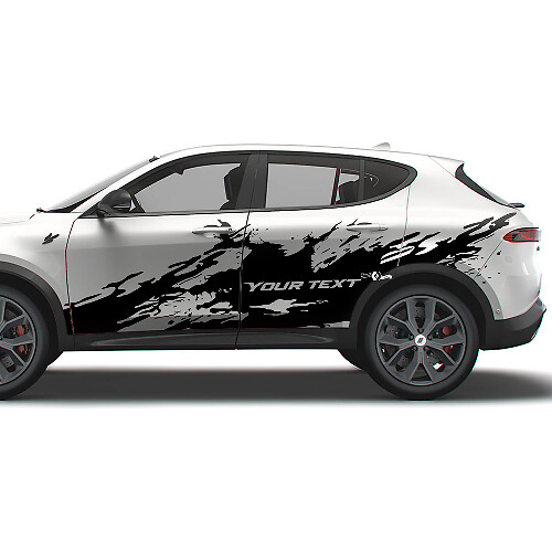 Kotflügelschutz mit individuellem Text Seiten-Vinyl-Aufkleber-Kit für Dodge Hornet