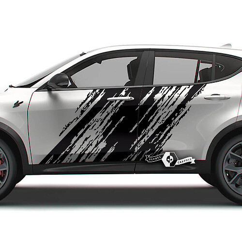 Paar Dodge Hornet Doors Side Stripes Splash Wrap Mud Vinyl Decals Sticker
