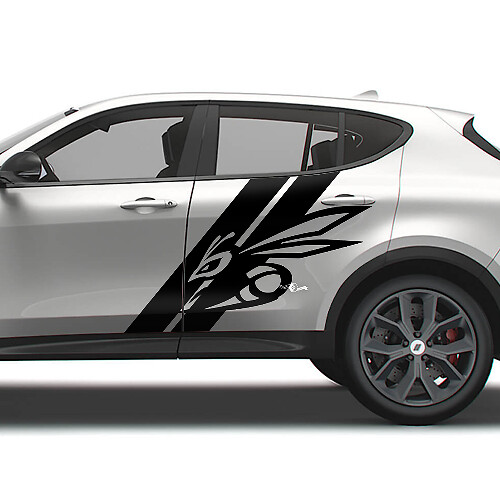 Duale Streifen- & Hornet-Seiten-Vinyl-Dekorations-Kit für Dodge Hornet