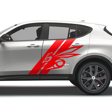 Duale Streifen- & Hornet-Seiten-Vinyl-Dekorations-Kit für Dodge Hornet_2
