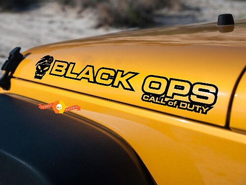 Black Ops Call of Duty Stil Kapuzen Vinyl Aufkleber Paar für Jeep Wrangler