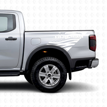 Benutzerdefinierte abgenutzte USA-Flaggen-Heckseiten-Vinylaufkleber für Musclecar Ranger_4