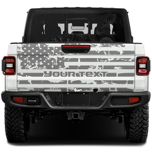 Heckklappen-Gladiator mit USA-Flagge, Distressed Wrap Vinyl-Aufkleber für Jeep Gladiator
 2