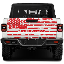 Heckklappen-Gladiator mit USA-Flagge, Distressed Wrap Vinyl-Aufkleber für Jeep Gladiator
 3